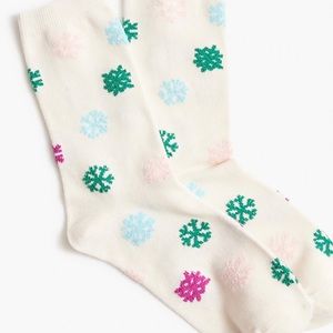 J.Crew Snowflake Trouser Socks OS